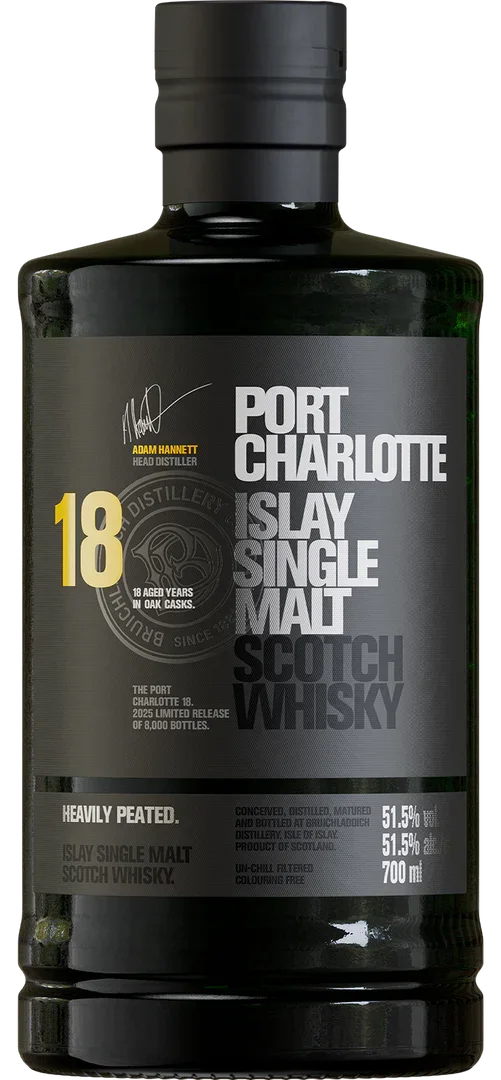 Bruichladdich Distillery Islay Port Charlotte Islay Single Malt 18 year 700 ml