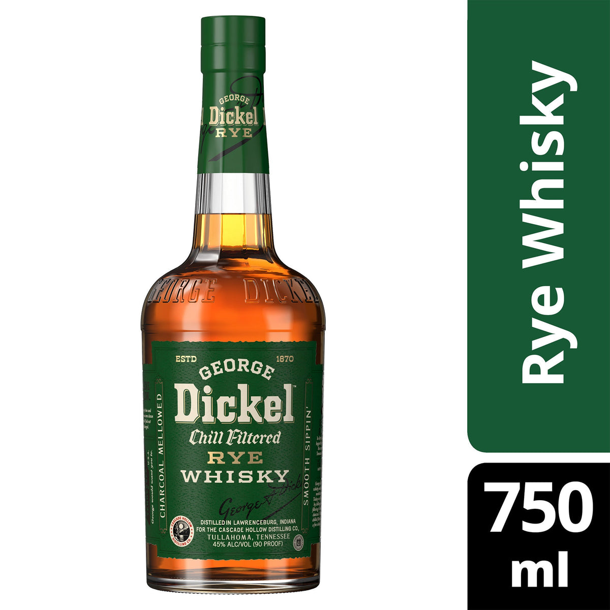 George Dickel Rye Whisky 750 ml