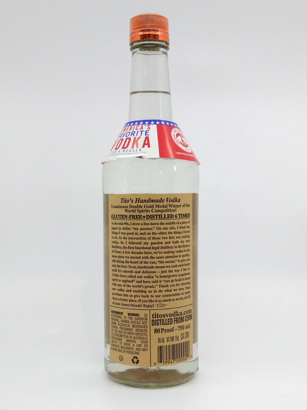 Tito's Handmade Vodka 750 ml