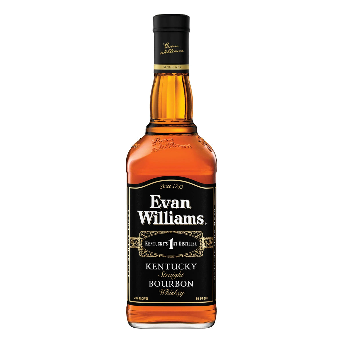 Evan Williams Black Label Kentucky Straight Bourbon 750 ml