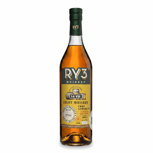 RY3 Whiskey 14 year Light Whiskey Cask strength 750ml