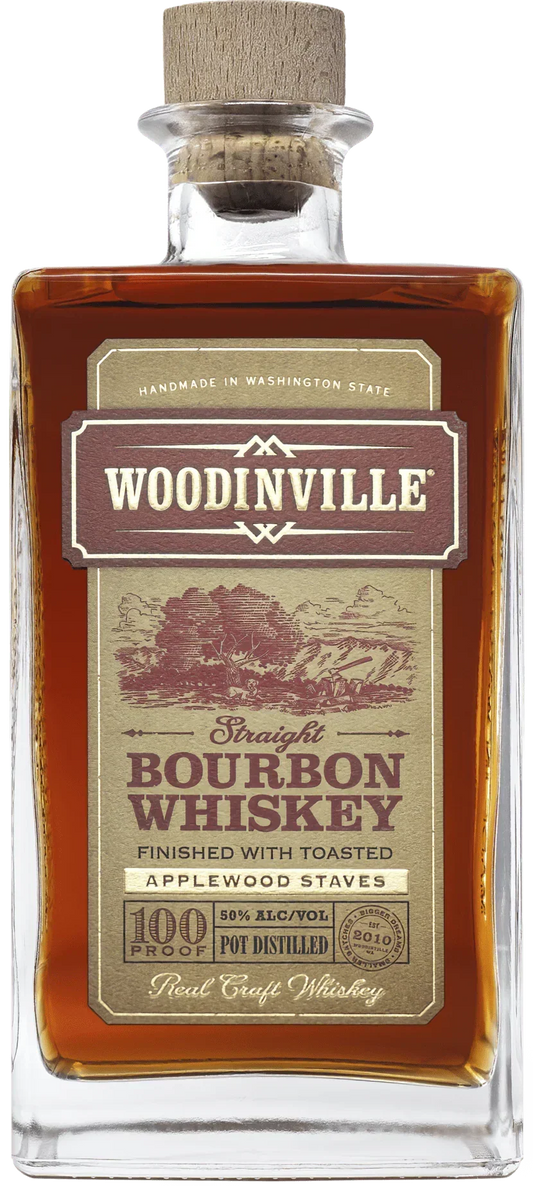 Woodinville Straight Bourbon Whiskey Applewood Staves 750ml - Captain Caskwell