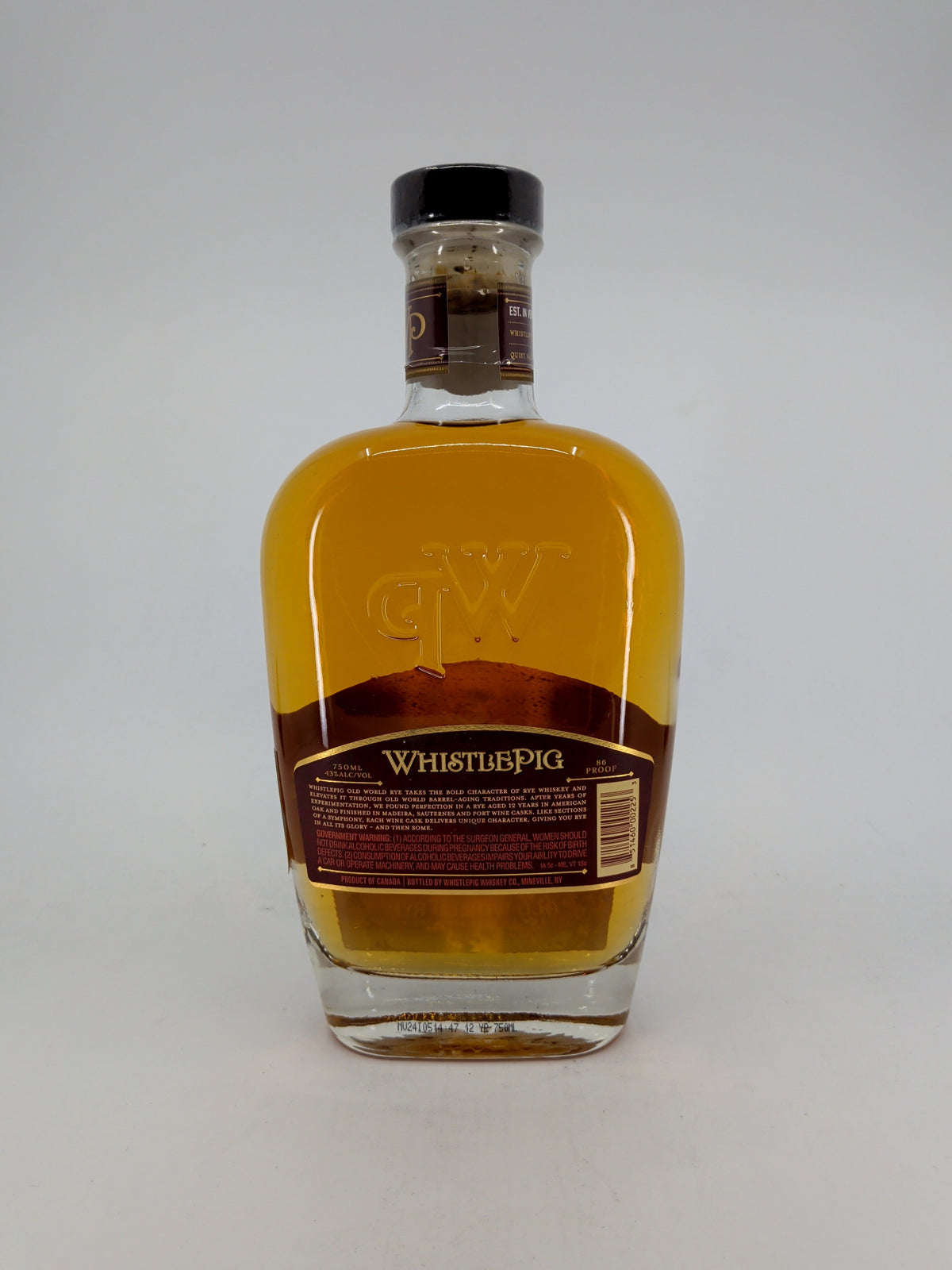 WhistlePig 12 Year Old World Cask Rye Whiskey 750ml