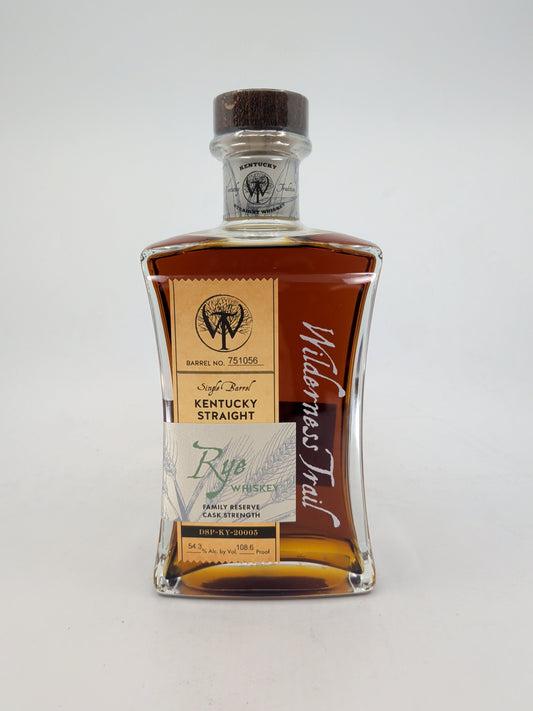 Wilderness Trail Rye Whiskey Barrel no 751056 DSP-KY-20005 750ml