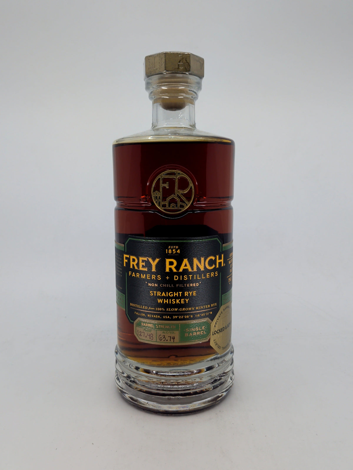 Frey Ranch Single Barrel Locked & Bonded Rye Whiskey 750ml