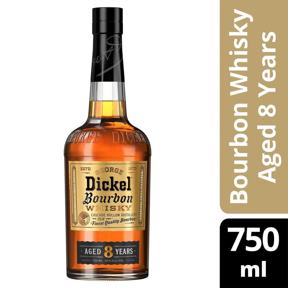 George Dickel Bourbon 8 year 750 ml - Captain Caskwell